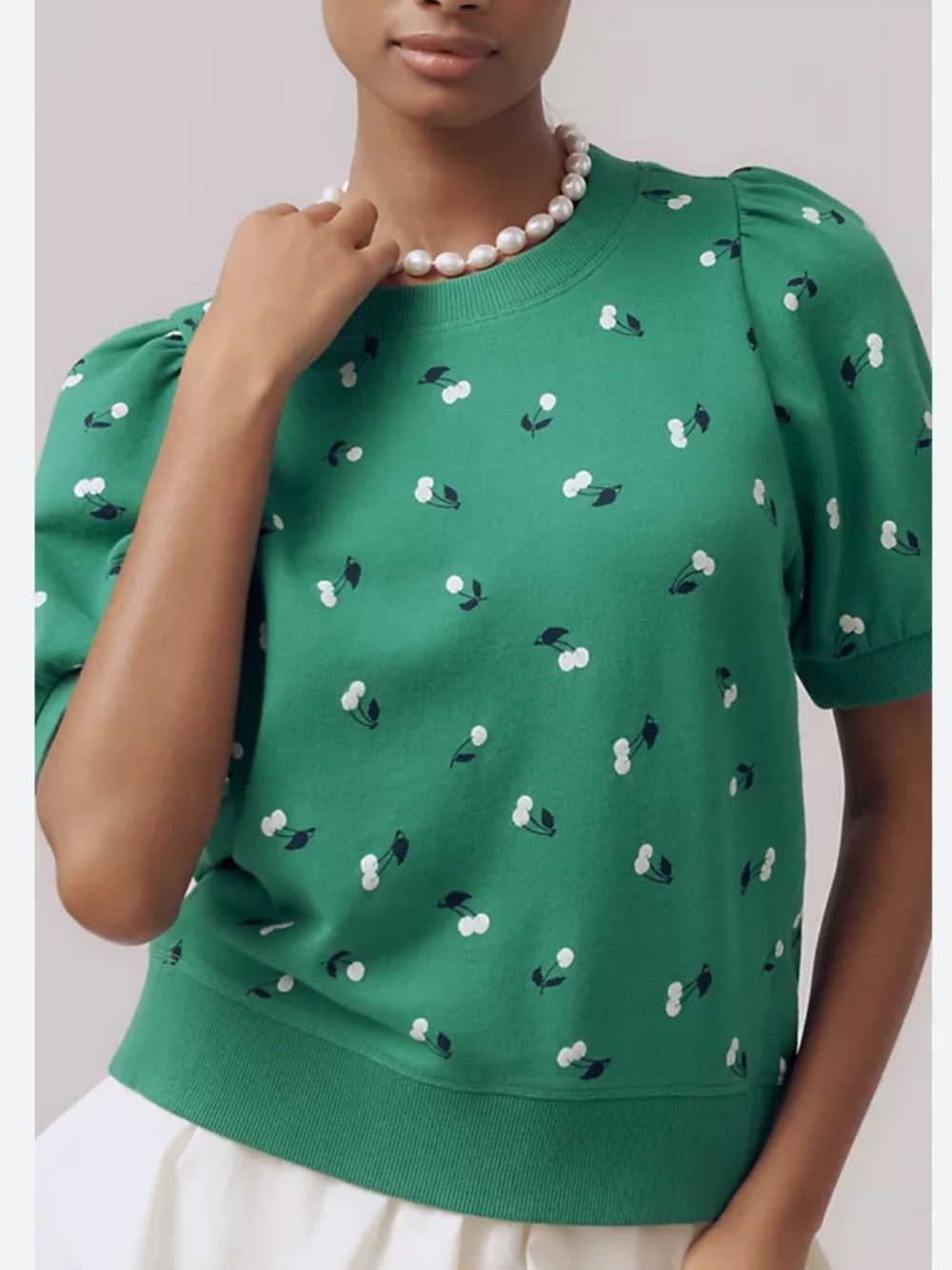NWT Maeve Puff Sleeve Sweatshirt Tee